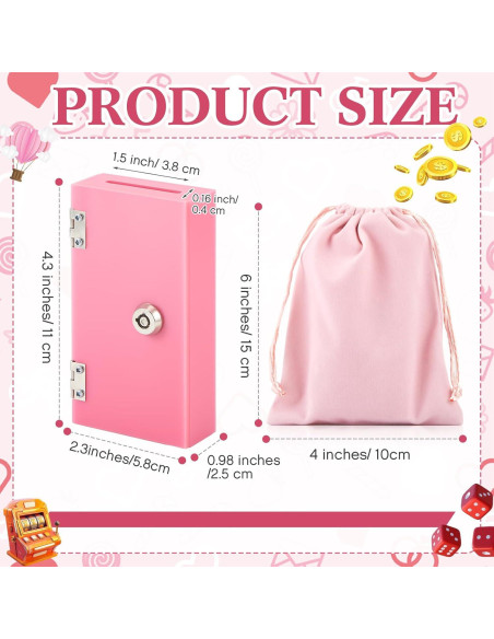 Caja Acrílica Rosa CroBlissful con Llaves y Bolsa de Almacenamiento