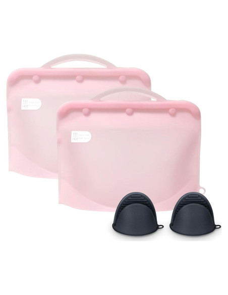 Bolsa de Esterilización de Silicona Rosa para Microondas 2PC