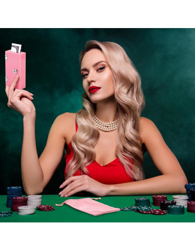 Caja Acrílica Rosa CroBlissful con Llaves y Bolsa de Almacenamiento