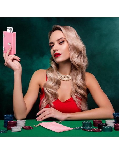 Caja Acrílica Rosa CroBlissful con Llaves y Bolsa de Almacenamiento