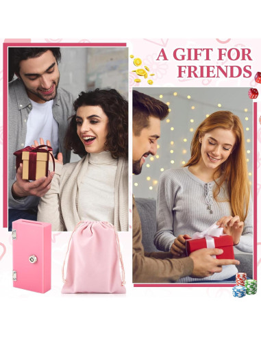 Caja Acrílica Rosa CroBlissful con Llaves y Bolsa de Almacenamiento