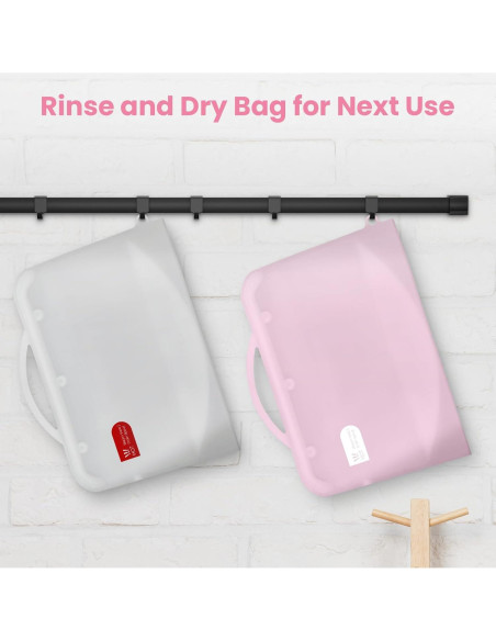 Bolsa de Esterilización de Silicona Rosa para Microondas 2PC