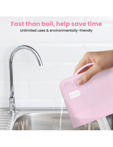 Bolsa de Esterilización de Silicona Rosa para Microondas 2PC