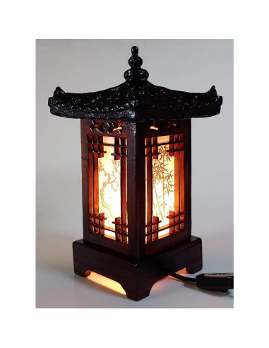 Lámpara de Madera Hecha a Mano Coreana | 24.99 cm | Antique Alive