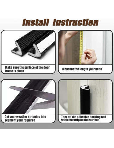 Sellador Adhesivo YZGJM 5.97m Blanco para Puertas y Ventanas