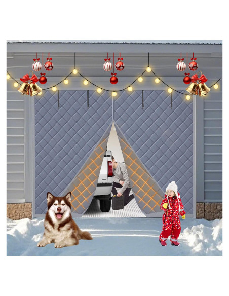 Cortina Aislante Térmica ZEIWEO para Puertas de Garaje 2.44x2.13m