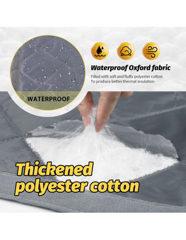 Cortina Aislante Térmica ZEIWEO para Puertas de Garaje 2.44x2.13m