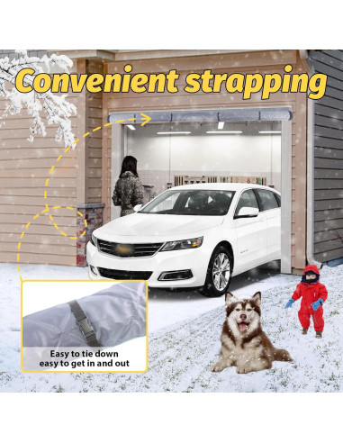 Cortina Aislante Térmica ZEIWEO para Puertas de Garaje 2.44x2.13m