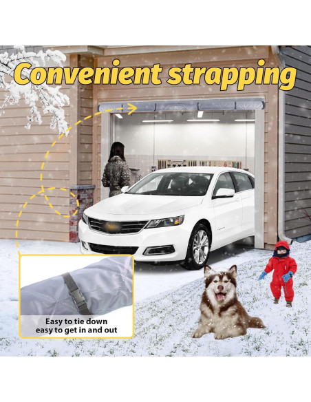 Cortina Aislante Térmica ZEIWEO para Puertas de Garaje 2.44x2.13m