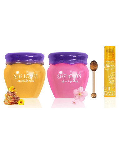 Mascarilla Labial Nocturna Jayris 2PCS Miel y Sakura 10g