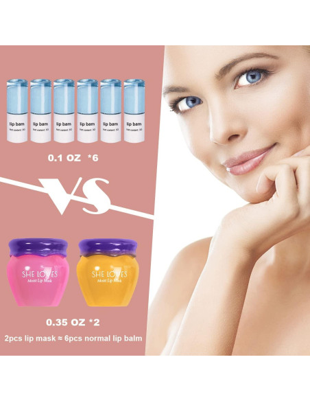 Mascarilla Labial Nocturna Jayris 2PCS Miel y Sakura 10g