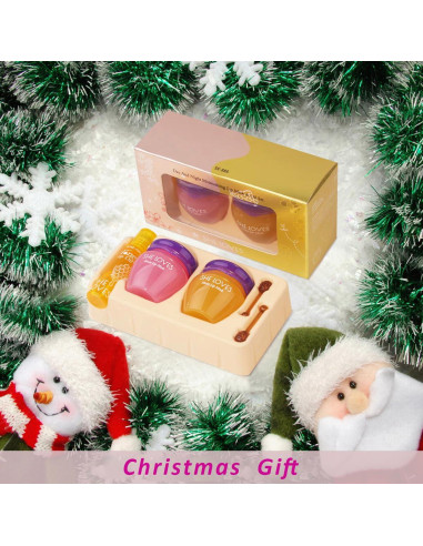 Mascarilla Labial Nocturna Jayris 2PCS Miel y Sakura 10g