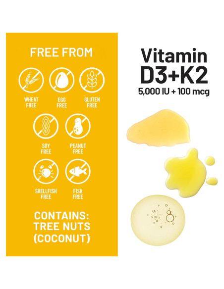 NatureWise Vitamina D3 5000UI + K2 100mcg Vegana - 30 Gelatinas