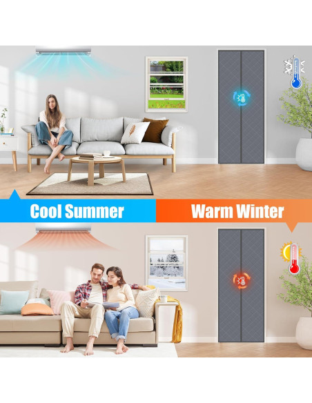 Cortina de Puerta Térmica Aislada Magnética LIAMST 81.28x203.2cm