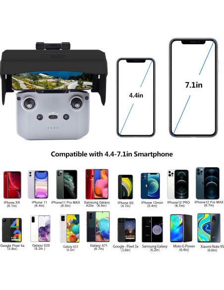 Capota Solar STARTRC para DJI Mini 2/3/Air 3 - Smartphone 11-18 cm