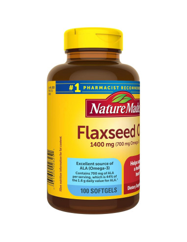 Nature Made Aceite de Semilla de Lino 1400 mg Omega 3 100 Gelatinas