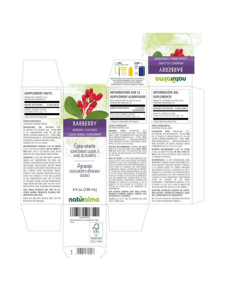 Tinte de Agracejo Natural 118 ml - Suplemento Herbal Vegano Tinte de Agracejo Natural 118 ml - Suplemento Herbal Vegano
