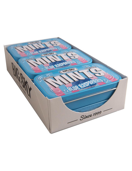 Mentas Sin Azúcar Big Sky Frambuesa Azul - Paquete de 6 Latas