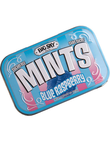 Mentas Sin Azúcar Big Sky Frambuesa Azul - Paquete de 6 Latas