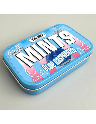 Mentas Sin Azúcar Big Sky Frambuesa Azul - Paquete de 6 Latas