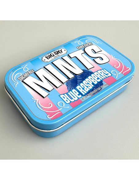 Mentas Sin Azúcar Big Sky Frambuesa Azul - Paquete de 6 Latas