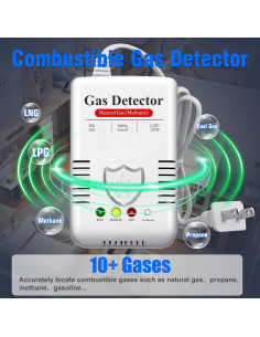 Detector de Gas Natural AOTIQUAL G55 con Alarma 85dB 2