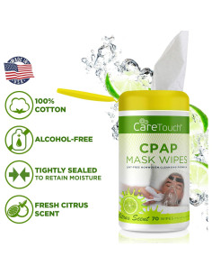 Toallitas de limpieza CPAP Care Touch - 140 unidades aromatizadas 2