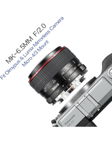 Lente Ojo de Pez Meike MK 6.5 mm f2.0 para MFT