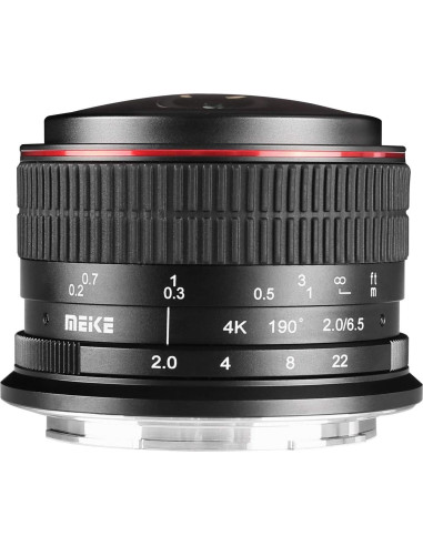 Lente Ojo de Pez Meike MK 6.5 mm f2.0 para MFT