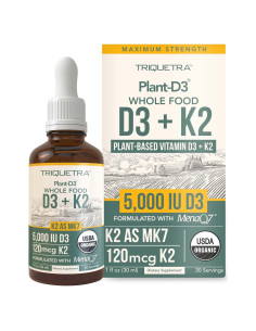 D3 + K2 Orgánico Triquetra Health 30 ml - Gotas Sublinguales