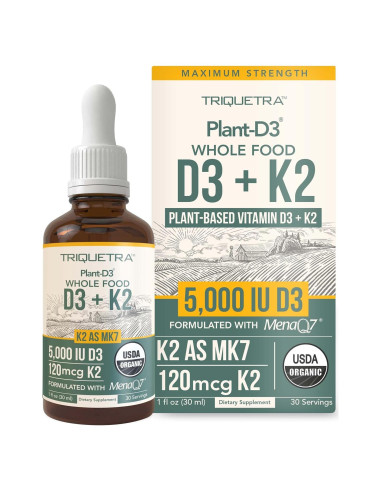 D3 + K2 Orgánico Triquetra Health 30 ml - Gotas Sublinguales