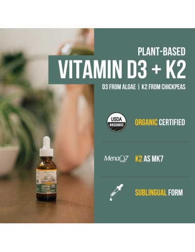 D3 + K2 Orgánico Triquetra Health 30 ml - Gotas Sublinguales