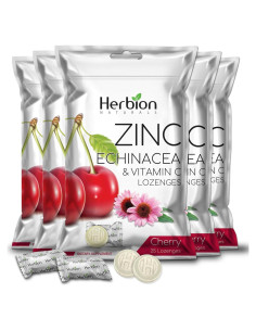 HERBION Zinc Echinacea Vitamina C Pastillas Cereza 125 Unidades