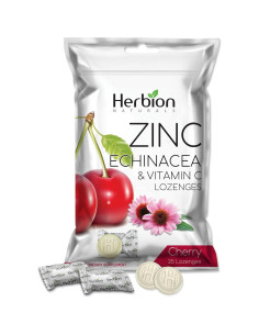 HERBION Zinc Echinacea Vitamina C Pastillas Cereza 125 Unidades 2