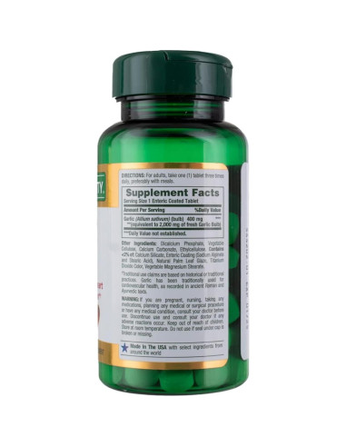 Ajo Suplemento Herbal Nature's Bounty 2000mg 120 Cápsulas