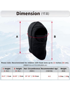 Gorro Balaclava para Niños Azarxis Forro Polar Ajustable 2