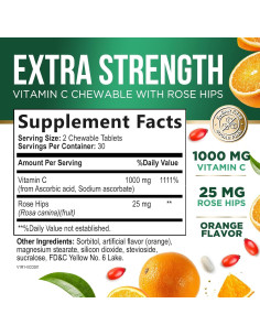 Vitamina C Masticable 1000mg Nature's Nutrition - 60 Tabletas 2