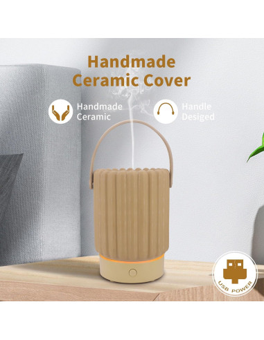 Difusor de Aceite Esencial VICTORIA AROMA 100ML Cerámica Beige