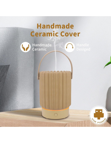 Difusor de Aceite Esencial VICTORIA AROMA 100ML Cerámica Beige Difusor de Aceite Esencial VICTORIA AROMA 100ML Cerámica Beige