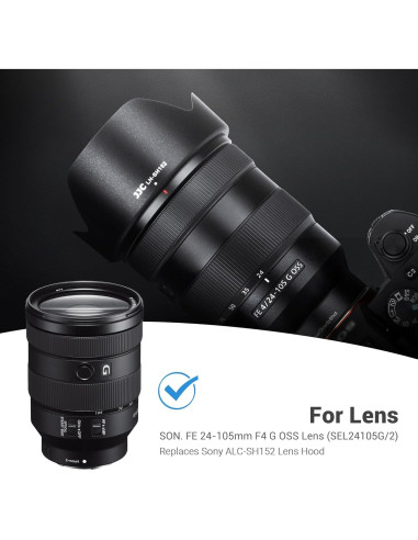 Parasol JJC LH-SH152 para lente Sony FE 24-105mm F4 G OSS