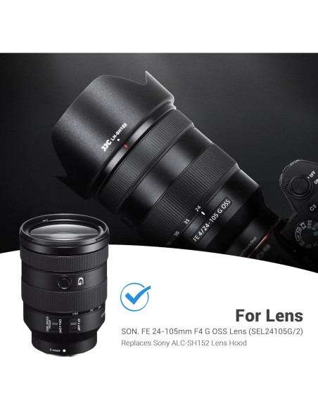 Parasol JJC LH-SH152 para lente Sony FE 24-105mm F4 G OSS