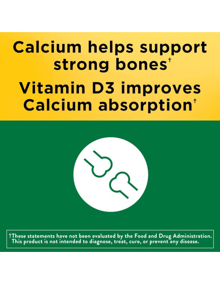 Nature Made Calcio 500 mg con Vitamina D3 - 130 Tabletas