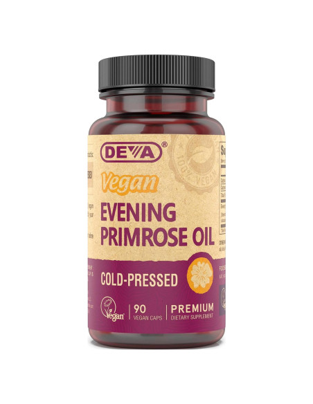 Aceite de Onagra Vegano DEVA 90 Cápsulas Prensado en Frío