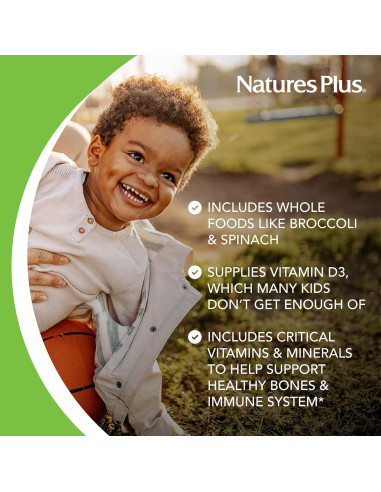 Multivitamina Masticable para Niños Natures Plus 90 Tabletas