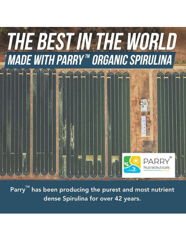 Tabletas de Espirulina Orgánica Parry 360 Tabletas - Alta Densidad Nutricional