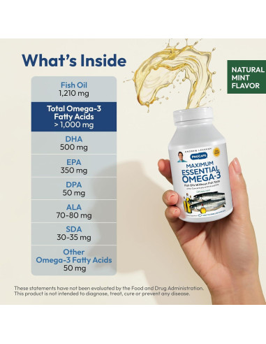 Omega-3 Esencial Máximo Andrew Lessman 30 Gelatinas Menta