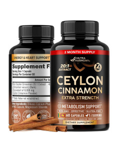 Cápsulas de Canela de Ceilán Nutra Harmony 60 Unidades