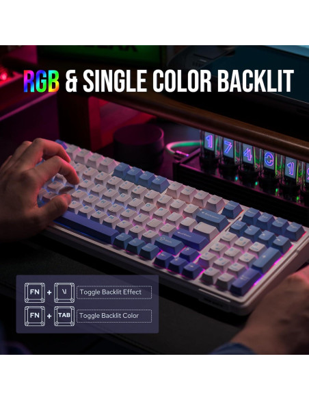 Teclado Mecánico Inalámbrico EPOMAKER F99 96% Azul Claro Teclado Mecánico Inalámbrico EPOMAKER F99 96% Azul Claro