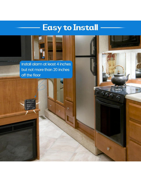 Detector de Monóxido de Carbono y Gas Propano Briidea 12V