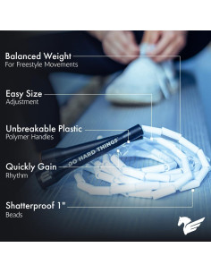 Cuerda de Salto EliteSRS Ajustable con Perlas 304.8 cm 2